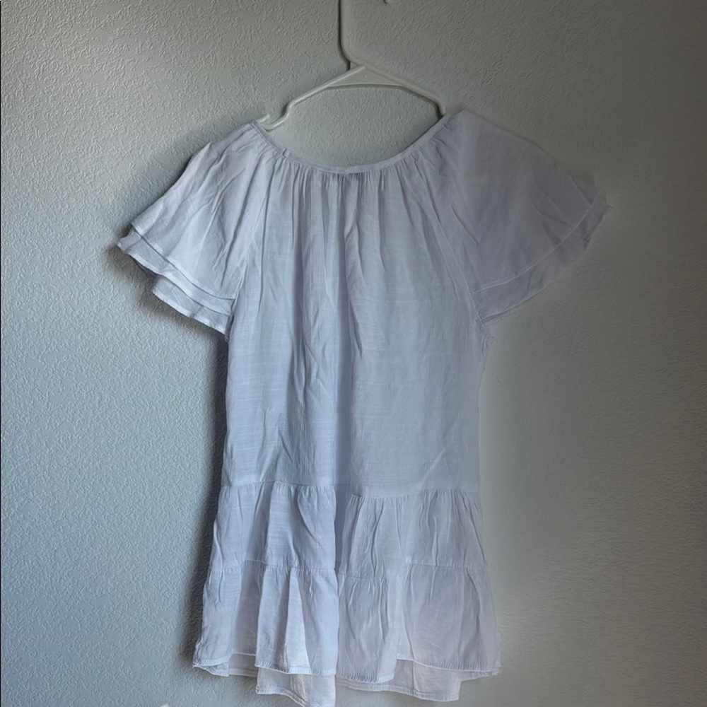 Counterparts Cream Ruffled Cap Sleeve Blouse - Picture 5 of 8